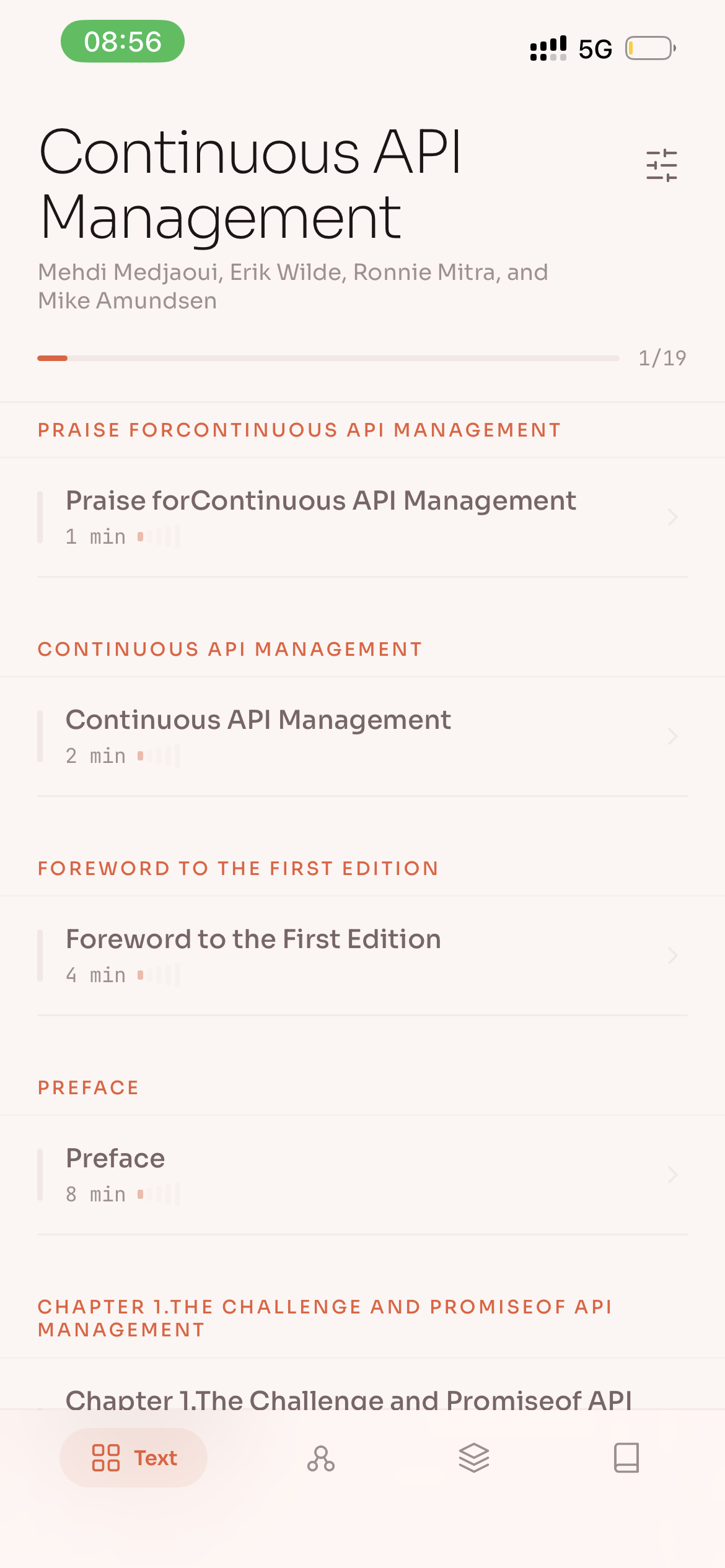 Text sections